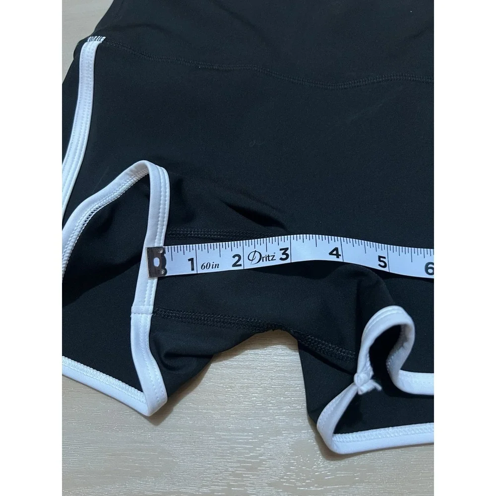 DSG Women's XS High Rise Bike Short Active Shorts‎ Black White NWT
